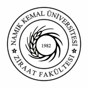 ISSN : 1302-7050 Tekirdağ Ziraat Fakültesi Dergisi Journal of Tekirdag Agricultural Faculty NAMIK KEMAL ÜNİVERSİTESİ An