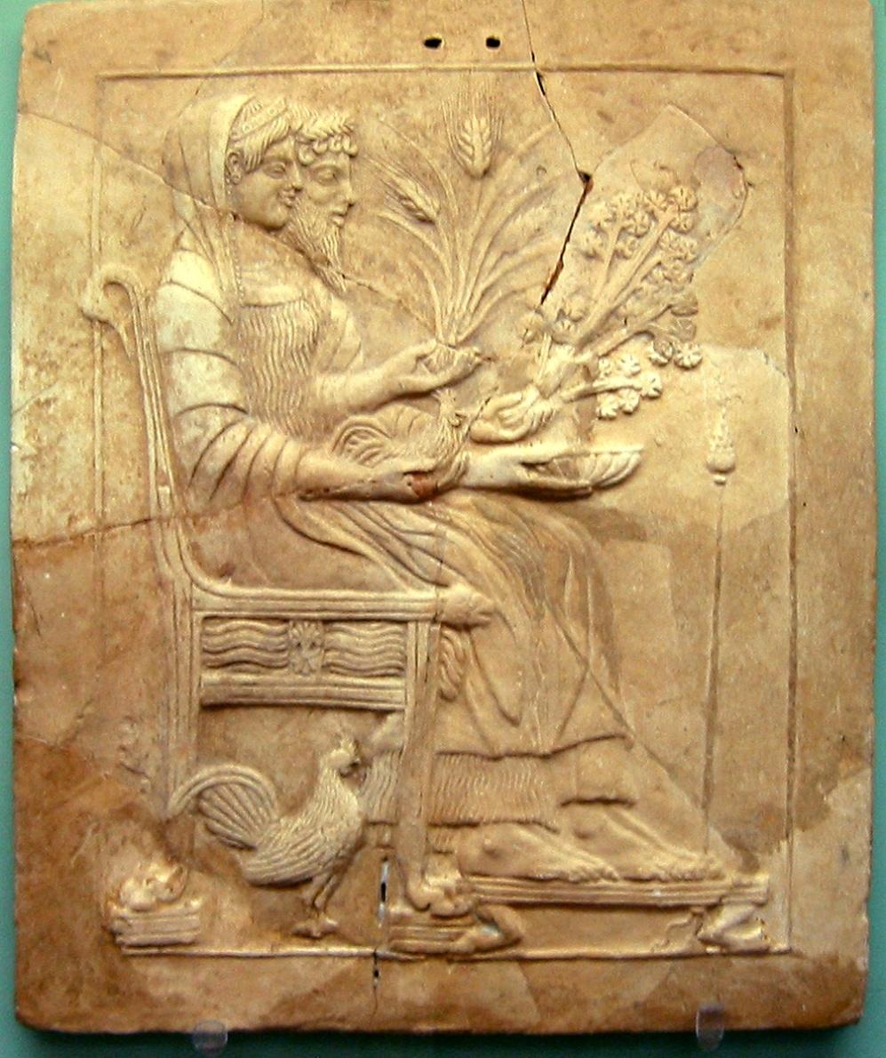 C. Hades ve Persephone Lokroi Epizephyrioi den tanrılar topluluğunda.