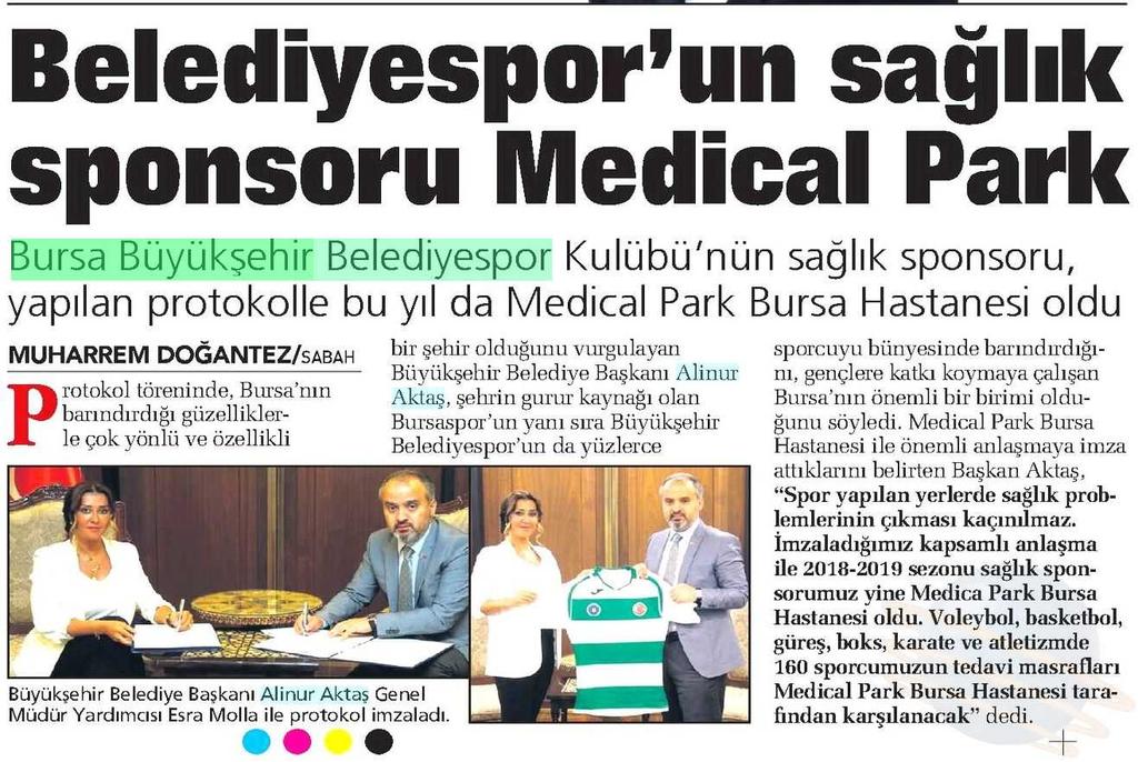 BELEDIYESPORUN SAGLIK SPONSORU MEDICAL PARK Yayın Adı :