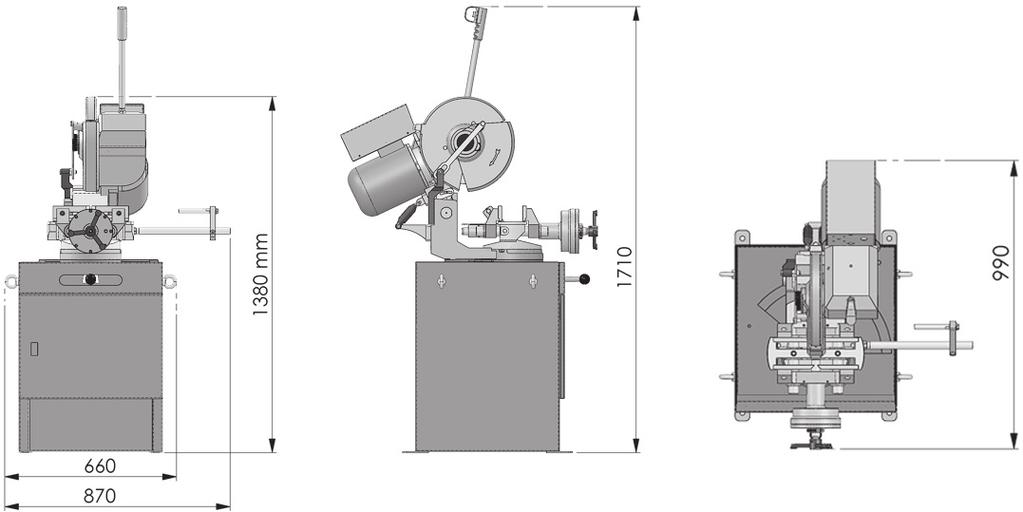 CLAMPING This type of machines has powered material clamping and manual cutting by hand lever, offer easy mitre cutting for the workshop or toolroom.