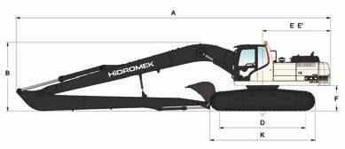 070 mm H - Minimum Zemin Boşluğu 500 mm I - Palet Eksenleri Arası Mesafe 2.600 mm J - Pabuç Genişliği 600 / 700 / *800 mm K - Alt Şasi Uzunluğu (Palet üzerinden) 4.