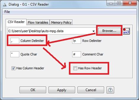 Şekil-2 : CSV Reader çalışma alanına eklenmesi 3.Adım: CSV Reader çift tıklayarak ya da mouse sağ tuş -> Configure yapılarak konfigürasyon tarafı görülür.