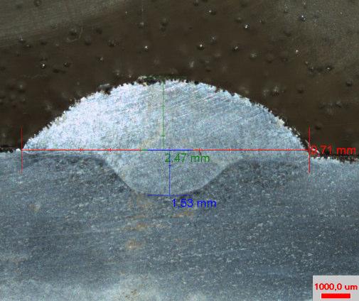 Şekil 8.14: C2 Numunesinin Dikiş Geometrisi Şekil 8.