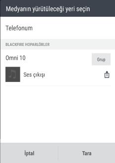 108 Eğlence Blackfire uyumlu hoparlörlere müzik akışı yapma BLACKFIRE RESEARCH HTC Desire 728G dual sim aygıtından birden fazla Blackfire uyumlu hoparlörde aynı anda müzik çalın.