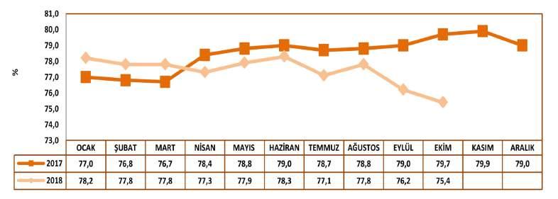 İMALAT SANAYİNDE EĞİLİMLER 2018 yılı Ekim ayında imalat sanayinde faaliyet gösteren 2.