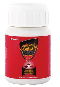 Chrysamed S-Delta, haşerenin cinsine, haşere sorununun özelliğine ve uygulama metoduna bağlı olarak, 1/25 ila 1/160 oranına kadar sulandırılabilinir. 50 ml.