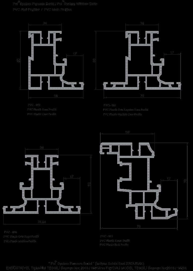 Pal System PENCERE SERİSİ / Pal System WINDOW SERIE PVC ANA