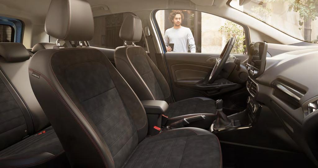 Olmak istediğiniz yer Ford EcoSport, ergonomik iç mekanı, göz alıcı tasarımı ve teknolojik detayları ile eşsiz bir konfor sunuyor. Yükseltilmiş oturma konumu, çevrenizi rahatça görmenizi sağlıyor.