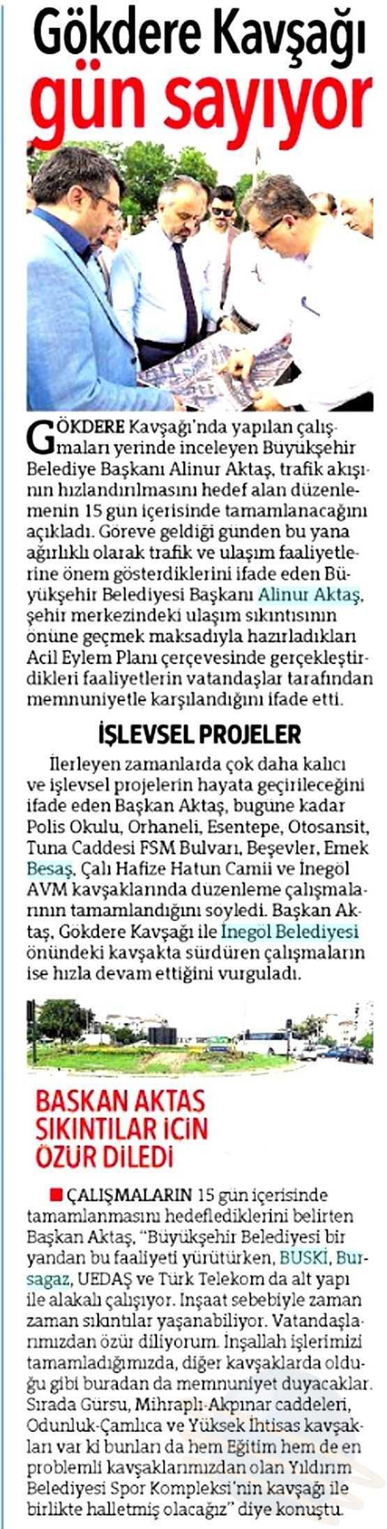 ISLEVSEL PROJELER Yayın Adı : Hürriyet Bursa