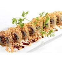 CRUNCHY ROLL ( en ) Salmon, avocado, cream cheese with tempura crispy ( tr