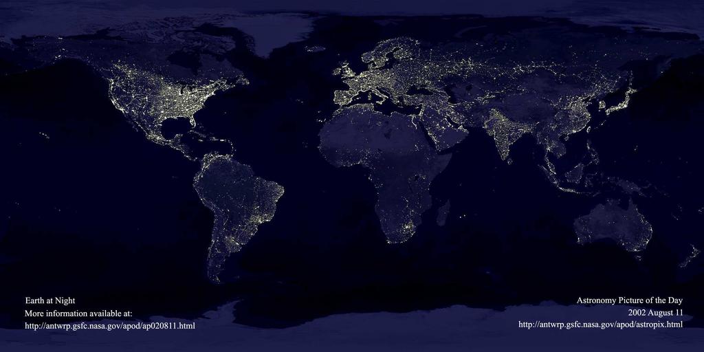 ATMOSFERİN GÖZLEMLERE ETKİSİ Işık Kirliliği (Light Pollution) Gece, şehir