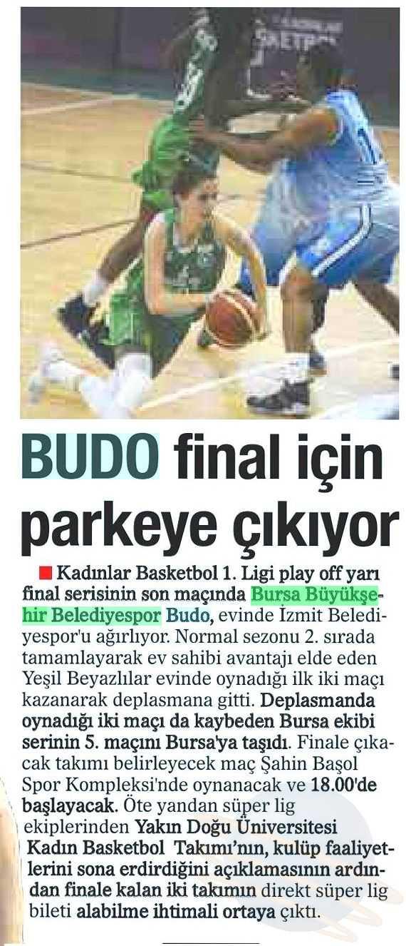 BUDO FINAL IÇIN PARKEYE ÇIKIYOR Yayın Adı : Bursa