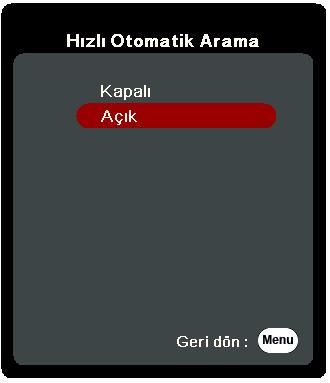 Giriş Kaynağının Seçilmesi Projektör aynı anda birden fazla cihaza bağlanabilir. Ancak, bir kerede sadece bir tanesinden tam görüntü alınabilir.