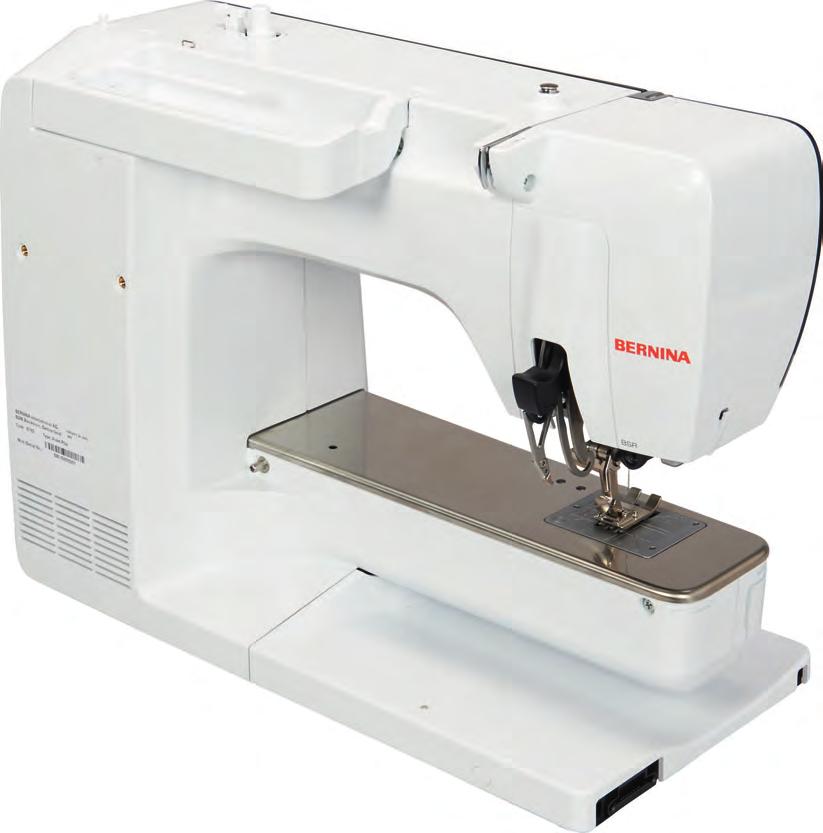 Benim BERNINA'm Arkaya genel bakış 8 7 9 5 6 10 11 12 4 2 3 13 14 1 15 16 1 Hava menfezleri 9 Bobin sarma ünitesi 2 Sürme masa için bağlantı 10 İplik ön gergisi 3 Örme yama kasnağı bağlantısı 11