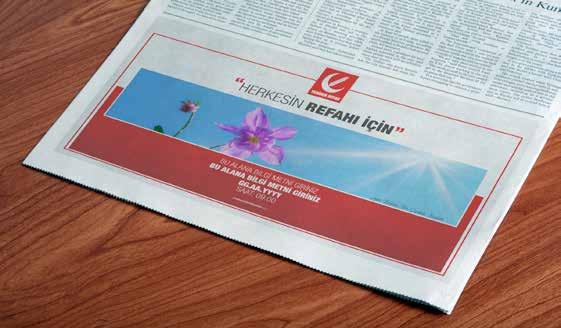 Gazete İlanı (Yarım Sayfa 9 Sütun 26 cm) Yeniden Refah Partisi Gazete İlanı (Yarım Sayfa) örnek tasarımı aşağıda verilmiştir.
