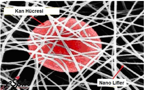 1.3.3. Tıbbi uygulamalar Nano lif esaslı yapıların tıbbi amaçlı uygulama alanları oldukça geniş olup; özellikle protez (yapay kan damarları ve organlar), doku şablonu, yara örtücü malzeme, ilaç salım
