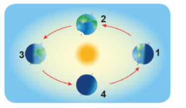 13. Dünya nın Güneş etrafındaki dolanımı sırasındaki dört farklı konumu aşağıdaki gibi verilmiştir. 15.