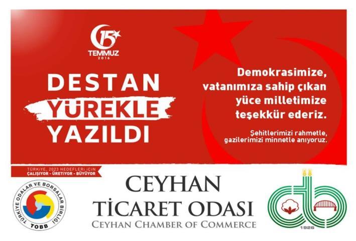 CTO Başkanı Şeref Can dan 15 Temmuz Demokrasi Ve Şehitleri Anma Günü Vesilesiyle Bir Mesaj Yayımladı. CTO Başkanı Şeref Can Bu Ülkenin Bayrağı İnmeyecek, Ezanı Dinmeyecektir.