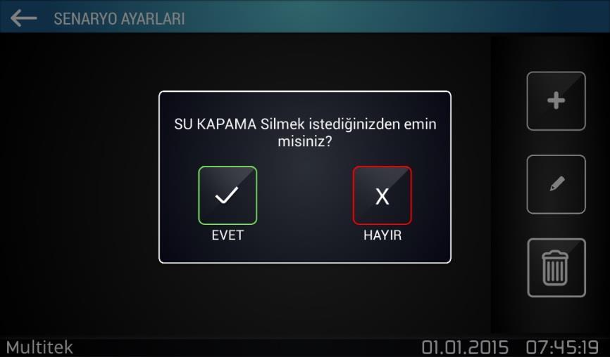 Şekil 7.19: Senaryo Sil Ekranı 7.1.7. ODA TARAFINDAN CİHAZ KONTROL EKRANI Odalar ekranında (Şekil 7.