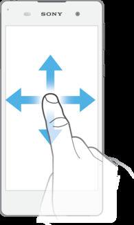 Çekme Listeyi yukarı veya aşağı kaydırın. Örneğin, Ana ekran bölmeleri arasında sola veya sağa kaydırın.