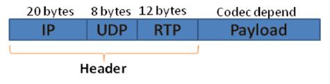 the payload. Payload contains the compression voice speech with certain size depending on encoding schemes used [21]. VoIP packet header fields are shown in Figure 4.