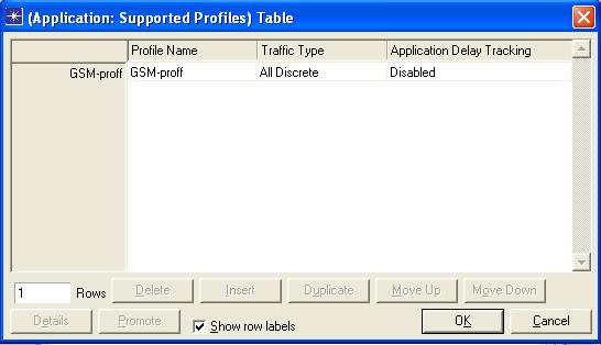 between the server node that already supports the application and the client which supports the profile of
