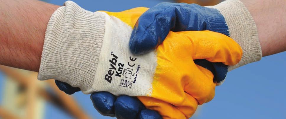 Kn2 Yüksek Performanslı 3/4 Nitril Kaplı Pamuk Eldiven Superior 3/4 Nitrile Coated Cotton Glove Tüm endüstri kollarında genel amaçlı işler için, montaj ve mekanik işleri,otomotiv, yükleme, sanayi ve