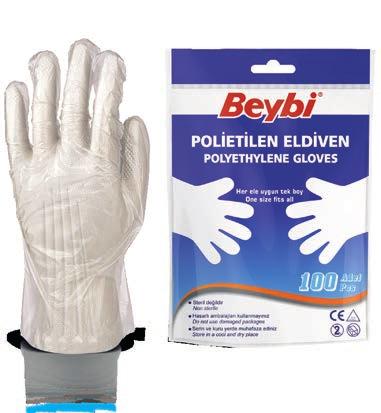 PET (POLİETİLEN) ELDİVEN PET (POLYETHYLENE) GLOVE Steril değildir. Polietilen (pet) malzemeden üretilmiştir.