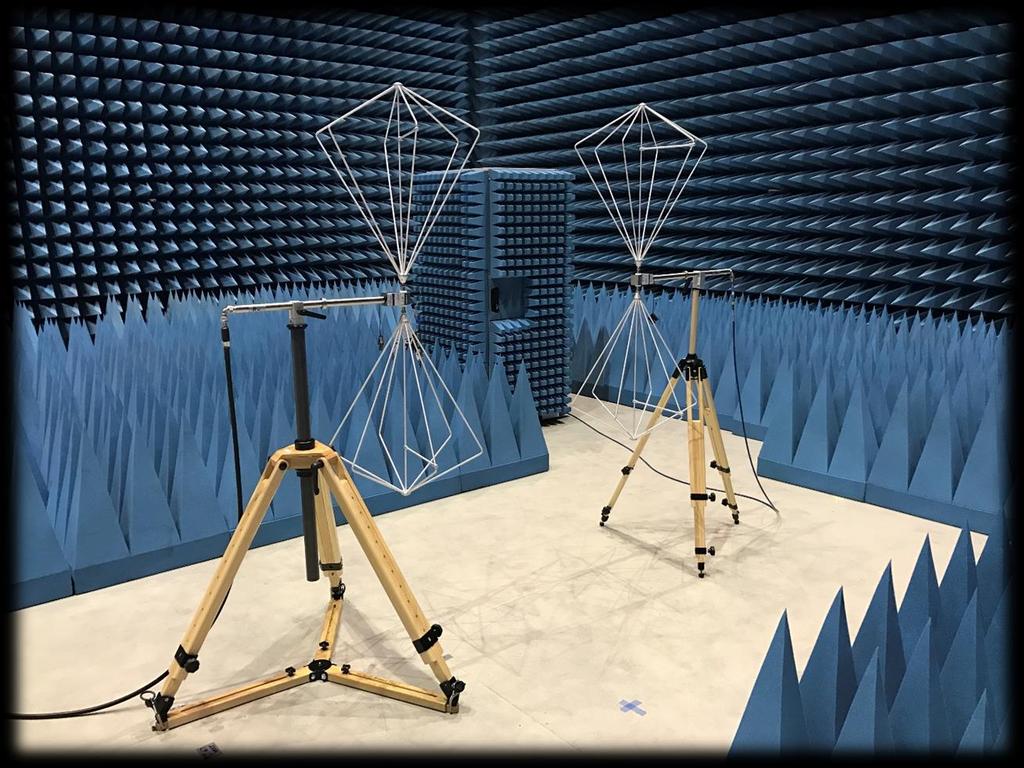 EMI/EMC TEST SİSTEMİ Test odası boyutları: 12 m(boy) x 10 m(en) x 12 m(yükseklik) Manyetik alan zayıflatma seviyesi: 109 db (10KHz - 1MHz) Elektrik alan zayıflatma seviyesi: 106 db (10MHz-18GHz), 88