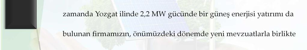 ilinde 2,2 MW gücünde