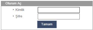 Daha önce belirlediğiniz kullanıcı adı ve parola ile giriş yapın. 3.