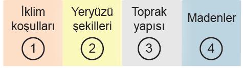 Yukarıda verilen bir bölgeye ait özelliklerden hangisi