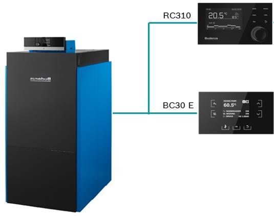 110 EUR 7738112318 RC310 Programlanabilir Kumanda Paneli - İster odaya, ister kazan üzerindeki MC110'a takılır. (FA dış hava modülü RC310 içinden çıkmaktadır.