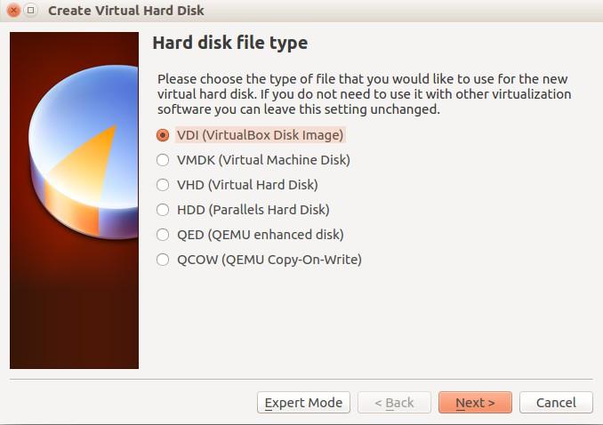 5. Disk (hard disk) dosya tipi belirlenir. Disk imaj dosyaları; ana sistemde bulunan ve misafir sistemlere disk olarak görünen bir yapıdır.