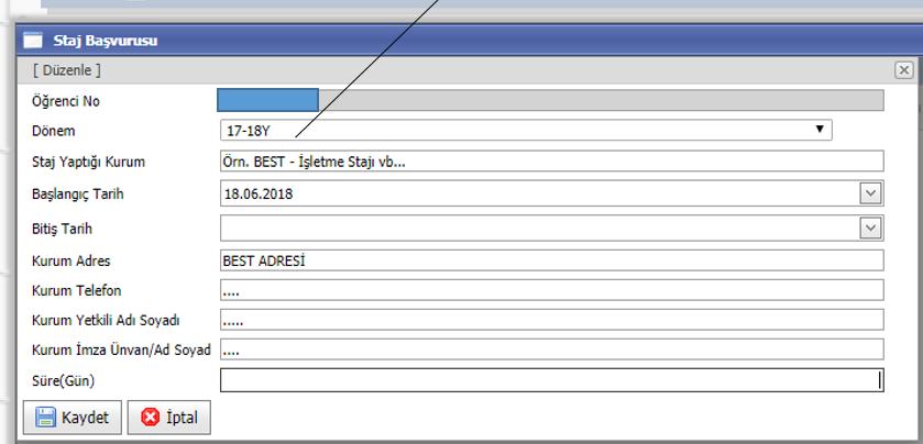 OBS üzerinden staj başvuru işlemi Click 2 to edit Master text styles 1- Ders ve Dönem İşlemleri 18-19 Yaz Örnek İnşaat