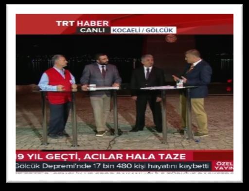 Yıldönümü olması münasebetiyle TRT Haber kanalı üzerinden yayınlanan Gece Bakışı programına İstanbul Aydın Üniversitesi Afet Eğitim Uygulama ve Araştırma Merkezi (AFAM)