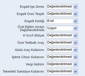 Eğer hastaya, hastanın muayene olduğu tüm servislerde konan teşhislerin forma eklenmesi isteniyorsa Rapor Teşhislerini Getir butonuna tıklanır. Rapor teşhisleri, teşhis alanlarını doldurur.