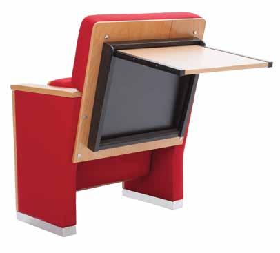 Manufactured with / without writing table, and providing ease of use for the user, the conference chair provides unity with acoustic panels having different