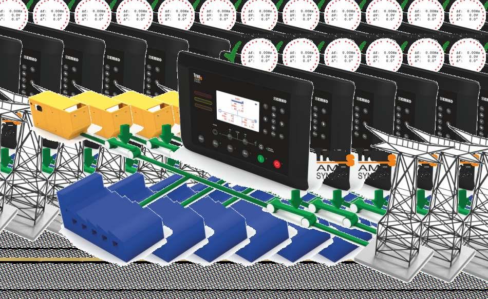 Automatic GenSet Controller with Transfer Switching & Load Sharing Mains voltages and frequency measurements Generator voltages and frequency measurements Peak lopping (mains or genset) Power export