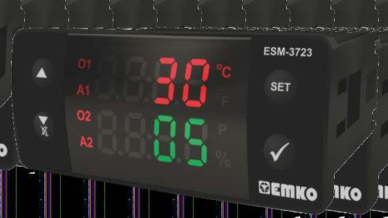Seçilebilir Sıcaklık Kontrol Set değeri sınırlandırması Alarm parametreleri ve Alarm durumlarına göre ayarlanabilen sesli uyarı (Dahili Buzer) Programlama modu şifre koruması Teknik Özellikler ESM373