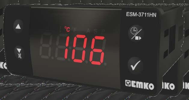 Isıtma Kontrol Cihazı Tek SET li On/Off ESM37HN With Buzzer Modbus RTU ile uzaktan erişim, data toplama ve kontrol Prokey ile parametre yükleme Pişirme süresi(timer), sıcaklık set değerine