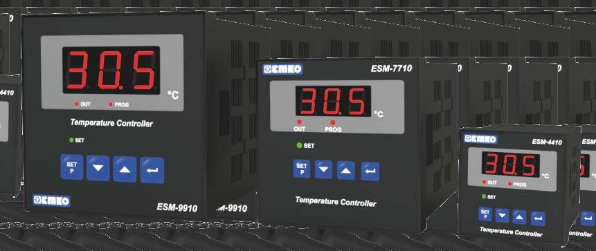 Sıcaklık Kontrol Cihazları Tek veya Çift SET li On/Off ESM0 ESM770 ESM990 ON/OFF Sıcaklık Kontrolü Seçilebilir Isıtma veya Soğutma Fonksiyonu Standart Özellikler PTC, NTC, PT00, PT000 termorezitans