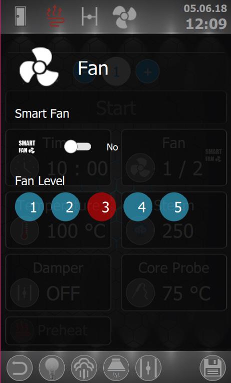 Smart fan function evenly distribute the fan direction time to baking time.