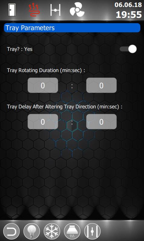 Parameters Tray