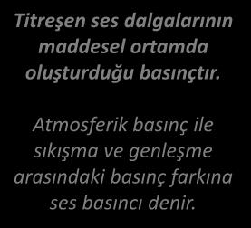 Sesin hızı, ortamı oluşturan maddenin yoğunluğuna, denge basıncına, özgül ısısına (gazlar için), esnekliğine (katı