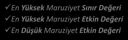 8h=85dB(A) - Ppeak=140Pa : LEX, 8h=80dB(A) - Ppeak=112Pa AÇIKLAMA Hiçbir koşulda aşılmayacak (EYSD) : 87 Kulak koruyucuları kullanılacak (EYED) : 85 Kulak koruyucuları hazır bulunduracak (EDED) : 80