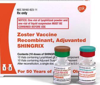 Zoster Aşısı 2. Rekombinant subünit aşı: FDA 2017 (Shingrix GSK) $280-iki doz bedeli! >50 yaş yetişkinler İki doz; 0-2 veya 6.
