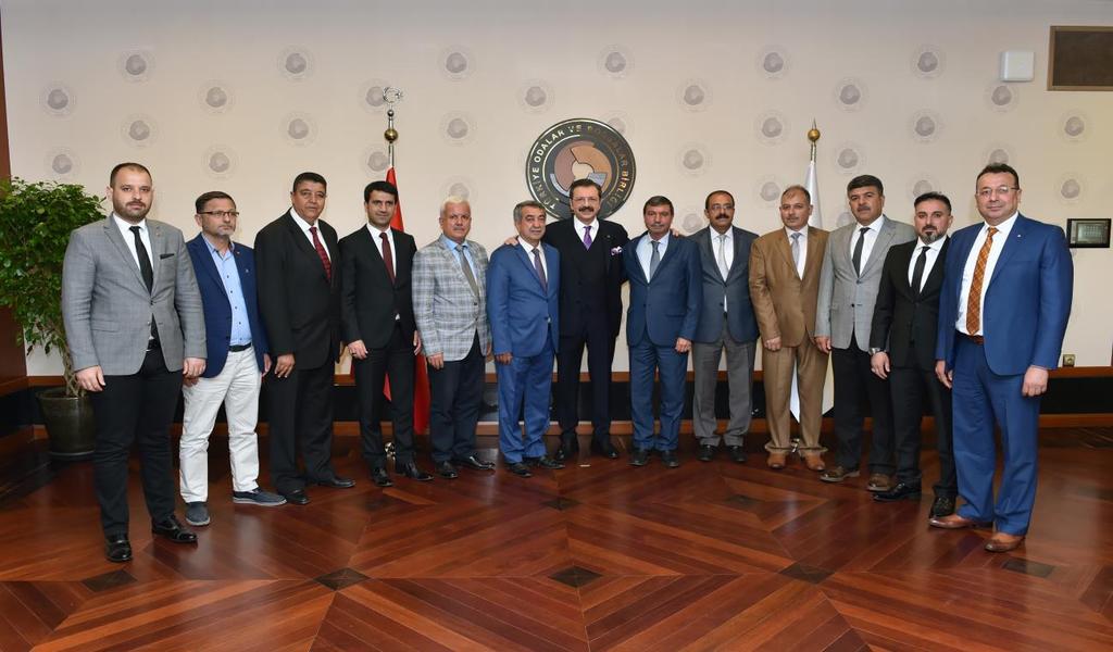 Yönetim Kurulu Başkanı Şeref Can, beraberindeki heyet ile birlikte TOBB Başkanı M. Rifat Hisarcıklıoğlu'nu makamında ziyaret etti.
