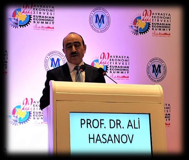 PROF. DR. ALİ HASANOV 22. Avrasya Ekonomi Zirvesi Azerbaycan Cumhurbaşkanı İlham Aliyev'in mesajlarıyla açıldı.