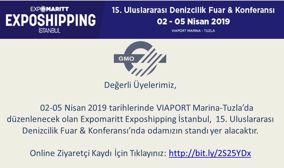 Planlanan Etkinlikler Destekçileri arasında yer aldığımız, İMEAK Deniz Ticaret Odası adına, UBM Türkiye tarafından düzenlenecek olan Expomaritt Exposhipping İstanbul, 15.
